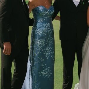 Rene Ruiz Strapless Column Gown